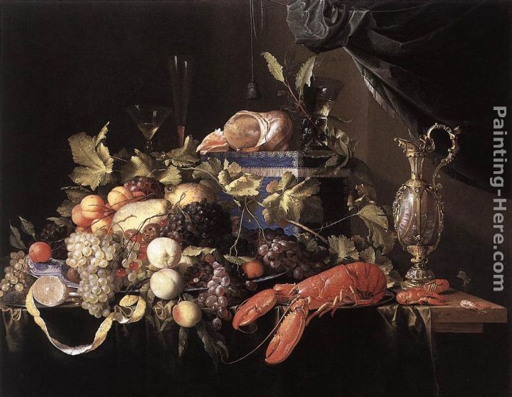 Jan Davidsz de Heem Still-Life with Fruit and Lobster